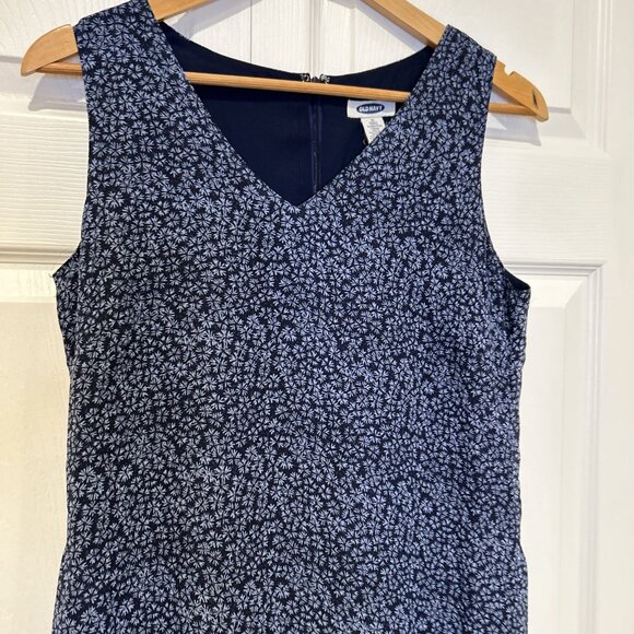 Vtg  Old Navy Dress 6  Midi Floral Dainty Blue‎ Flowy Shift Cottagecore 90s Y2k - Picture 4 of 9